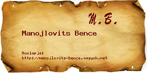 Manojlovits Bence névjegykártya